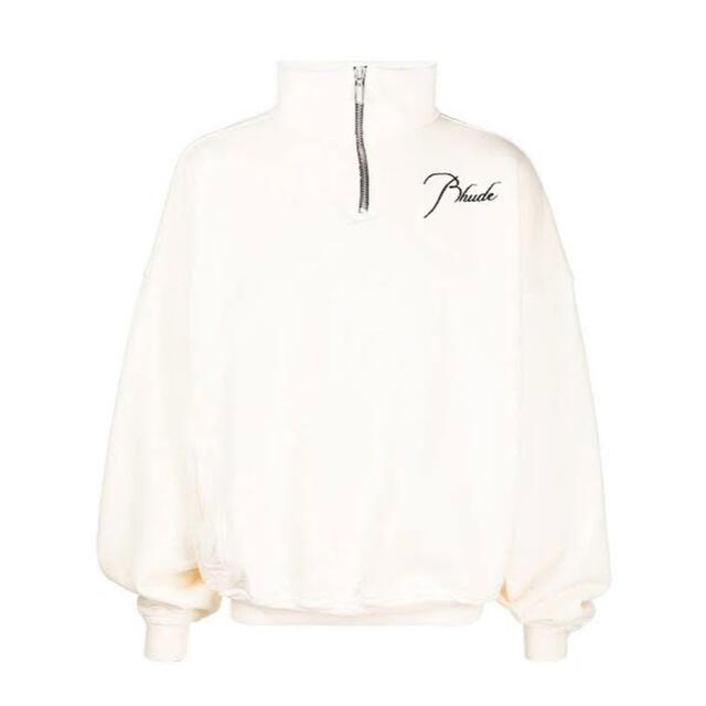 Rhude ルード　QUARTER ZIP プルオーバーホワイトサイズ