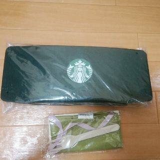 スターバックスコーヒー(Starbucks Coffee)の[新品未使用]福袋　ストレージバスケット＆ケーキフォーク、ちりめんクロス(カトラリー/箸)