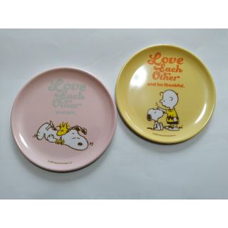 スヌーピー(SNOOPY)のスヌーピー　メラミンプレート　2枚セット(食器)