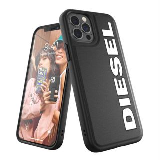 ディーゼル(DIESEL)の新品 DIESEL (ディーゼル) iPhone12/12Pro兼用 BK/WH(iPhoneケース)