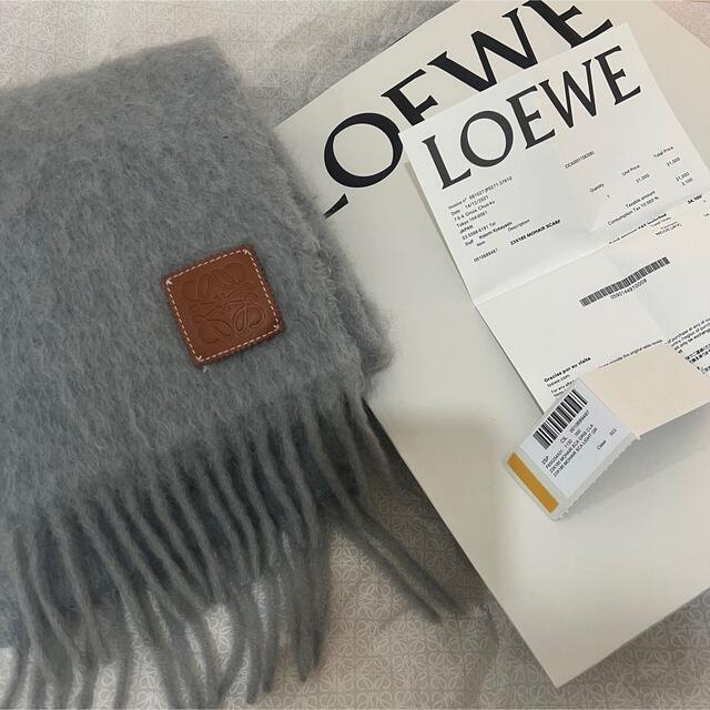 LOEWE(ロエベ)のLOEWE マフラー　モヘア　グレー　最終値下げ レディースのファッション小物(マフラー/ショール)の商品写真