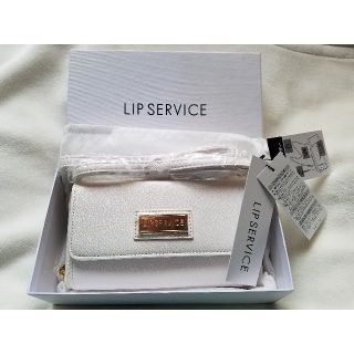 リップサービス(LIP SERVICE)の【匿名配送・送料込み】LIP SARVICEお財布ショルダー(白)(ショルダーバッグ)