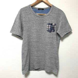 バーバリーブラックレーベル(BURBERRY BLACK LABEL)の美品　バーバリーブラックレーベル　マドラスチェック切替コットン半袖Tシャツ2(Tシャツ/カットソー(半袖/袖なし))