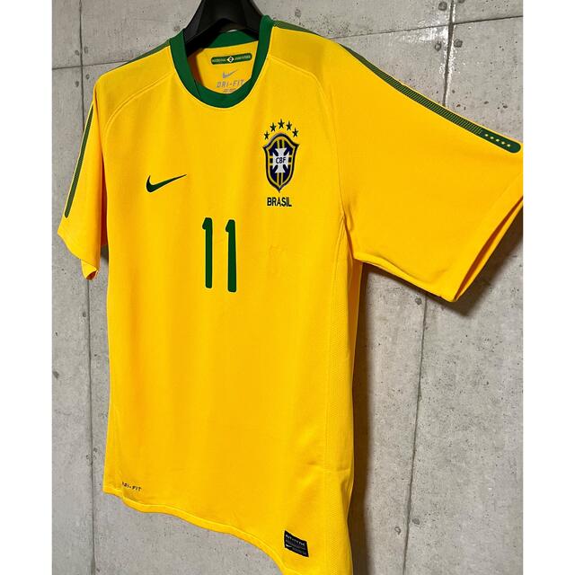 NIKE(ナイキ)の【美品！】2010 ブラジル代表 ♯11 ネイマール【M】 スポーツ/アウトドアのサッカー/フットサル(ウェア)の商品写真