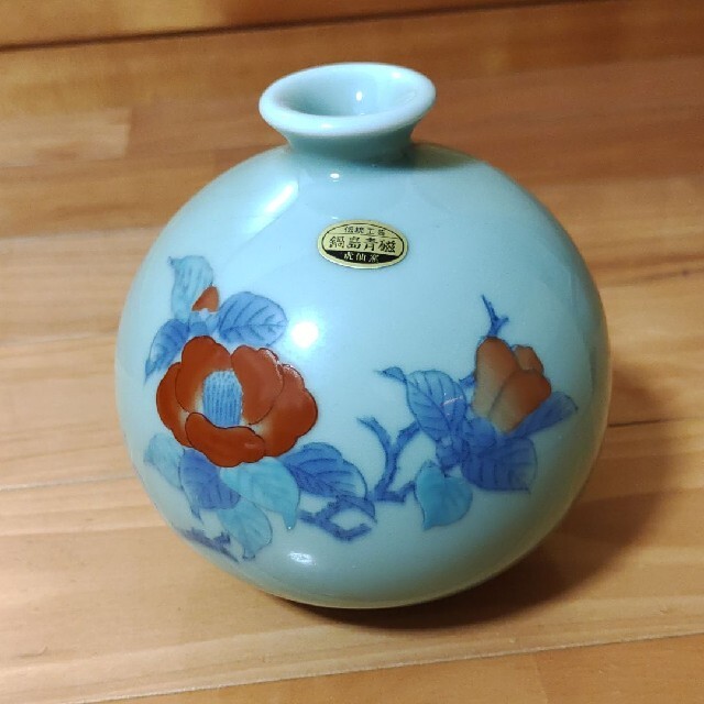 売れ筋クリアランス 鍋島焼 手がき 泰仙作 花瓶 花瓶
