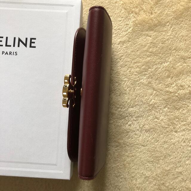 CELINE - セリーヌ トリオンフ 三つ折り財布 ライトバーガンディ CELINE - セリーヌ トリオンフ 三つ折り財布 ライトバーガンディ