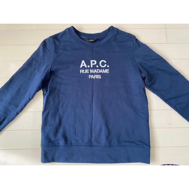 apc トレーナー　ネイビー　レディースSサイズ