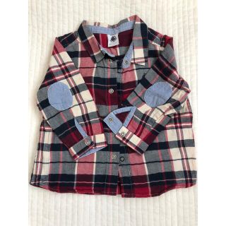 プチバトー(PETIT BATEAU)のプチバトー　長袖シャツ(12m)(シャツ/カットソー)