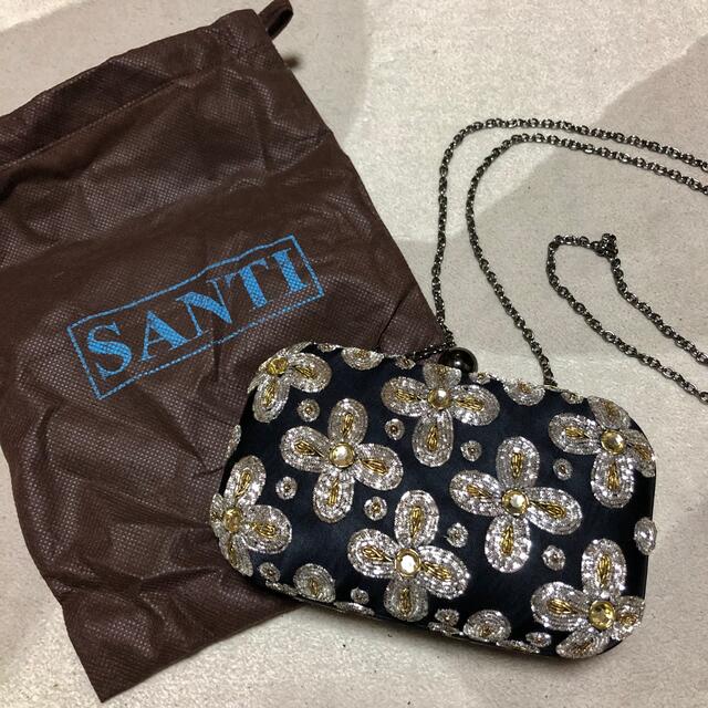 最終価格【極美品】SANTI♡大人可愛い♡パーティーバッグ クラッチバッグ✧︎*11センチ横