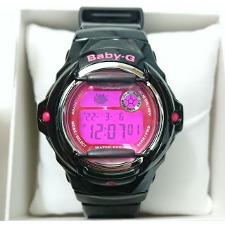 ベビージー(Baby-G)の2040 BABY-G レディース デジタル ブラック×ピンク BG-169R(腕時計)