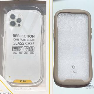 アイフォーン(iPhone)のHamee iFace 強化ガラスケース iPhone 12・12Pro ベージ(モバイルケース/カバー)