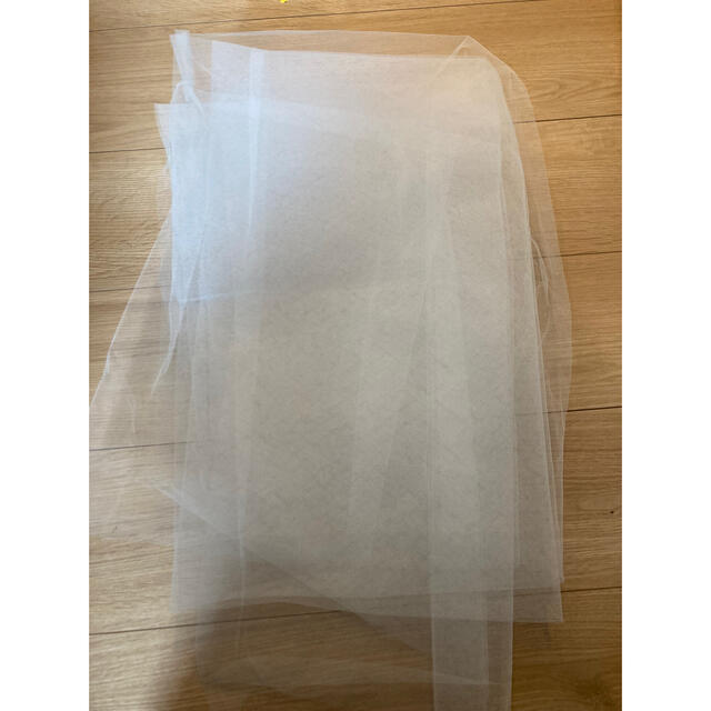 オーガンジー　ホワイト　生地　ブライダル　190×120 ハンドメイドの素材/材料(生地/糸)の商品写真