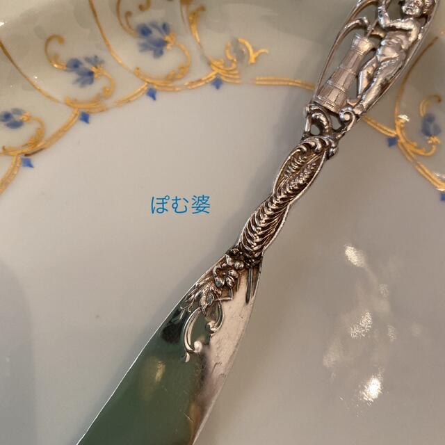 米国/Galt & Bro.】純銀 スターリング 透かし バターナイフ「天使」 米国/Galt & Bro.】純銀 スターリング 透かし バターナイフ「天使」