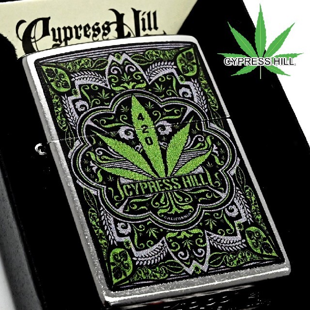 『送料無料』ZIPPO◇マリファナ柄 CYPRESS HILL◇SV◇ジッポ