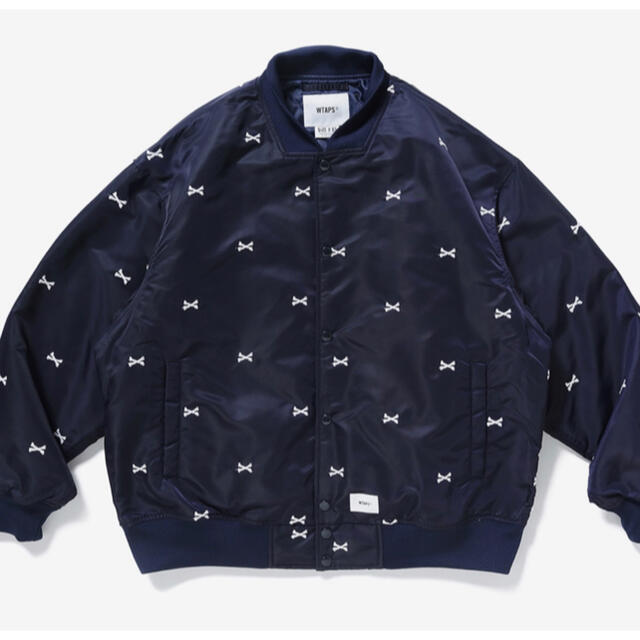 W)taps - wtaps team  jacket  22ss ネイピー　XL