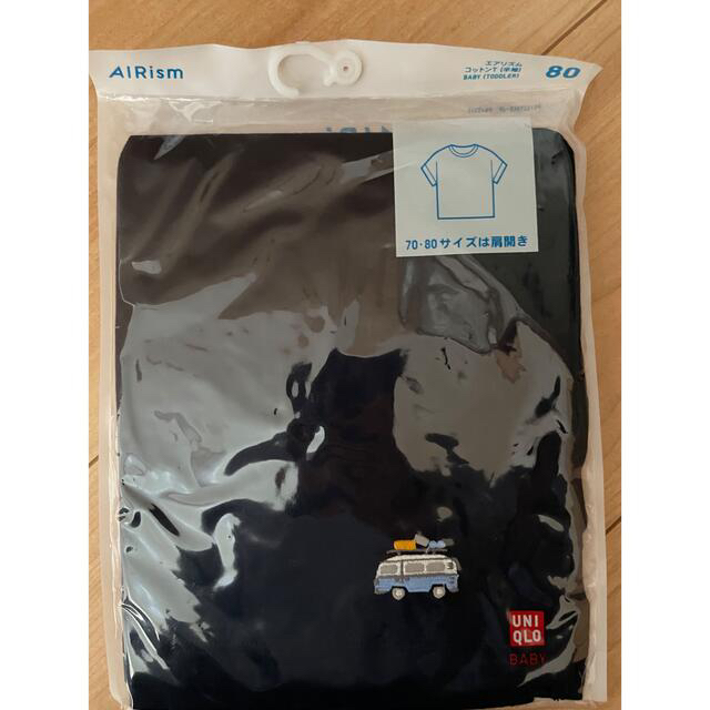 UNIQLO(ユニクロ)のエアリズムコットンTシャツ キッズ/ベビー/マタニティのベビー服(~85cm)(Ｔシャツ)の商品写真
