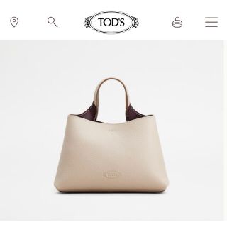 トッズ(TOD'S)の【美品】トッズ レザーバッグ マイクロ ベージュ(トートバッグ)