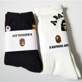 アベイシングエイプ(A BATHING APE)の新品未使用　A BATHING APE 　エイプ　靴下 ソックス　2足(ソックス)