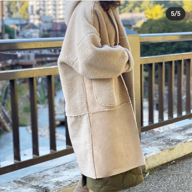 LINKABLE　エコムートンコート レディースのジャケット/アウター(ムートンコート)の商品写真