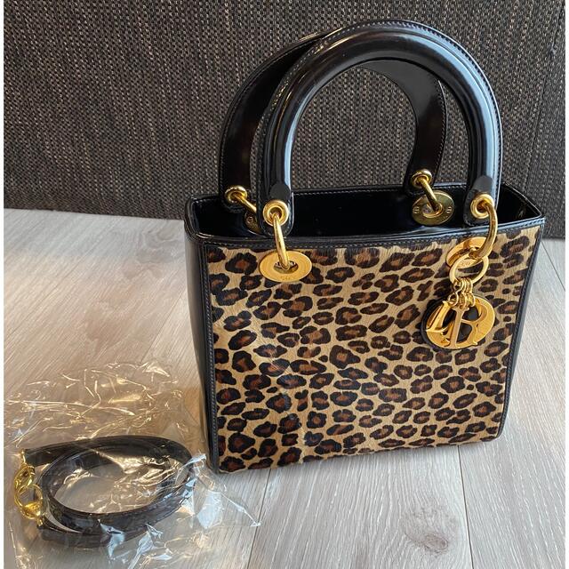 ハンドバッグ CHRISTIAN DIOR LADY DIOR レディディオール ミディアム