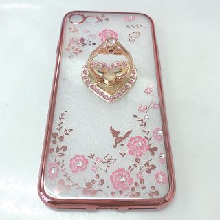 キラキラかわいい リング付きiPhone7ケース(iPhoneケース)