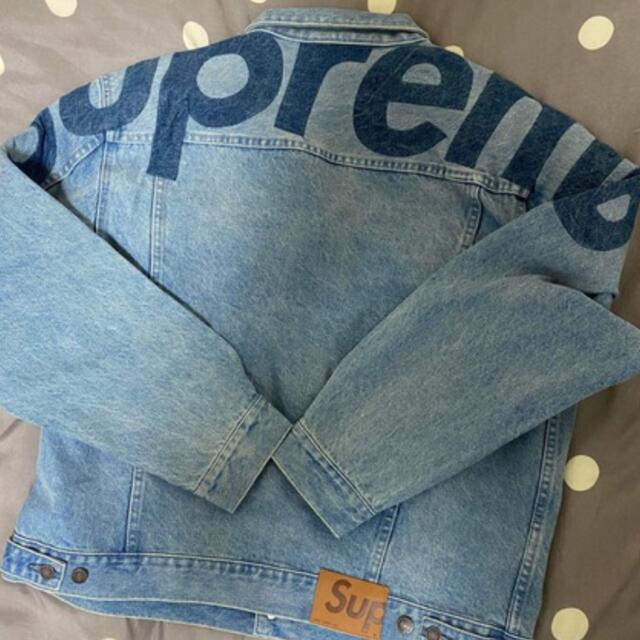 Supreme Inset Logo Denim Trucker Jacket