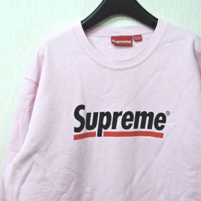 Supreme  Underline Crewneck Pink L