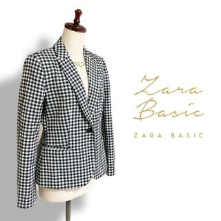 ザラ(ZARA)のZARA BASIC☆春物チェックテーラードジャケット(テーラードジャケット)