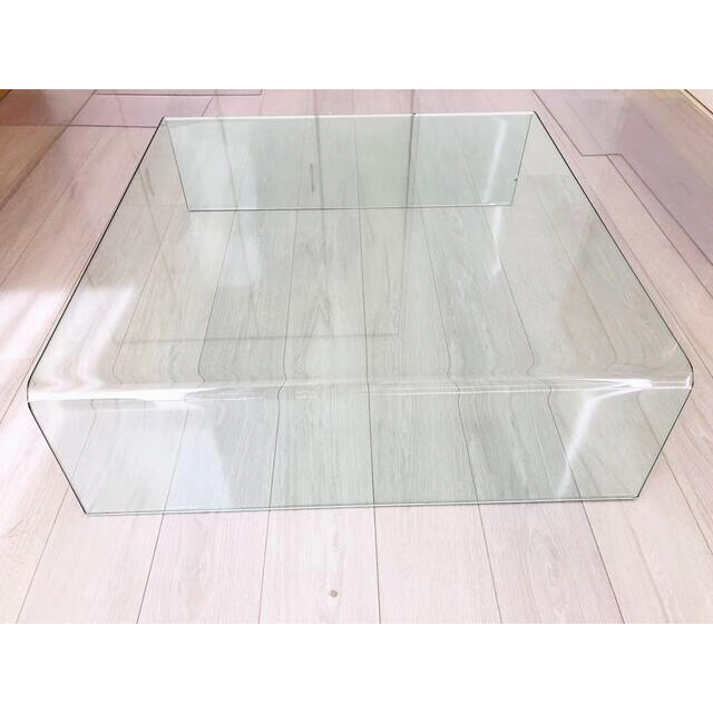 Francfranc ガラステーブル（商品引取のみ受付）