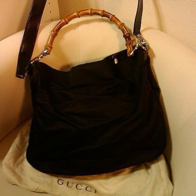 ショルダーバッグ GUCCI(グッチ) ブラック バンブー 2wayバッグ