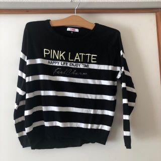 ピンクラテ(PINK-latte)の蘭ママ様専用💟ピンクラテ　薄手ボーダーニット　XSサイズ(ニット)