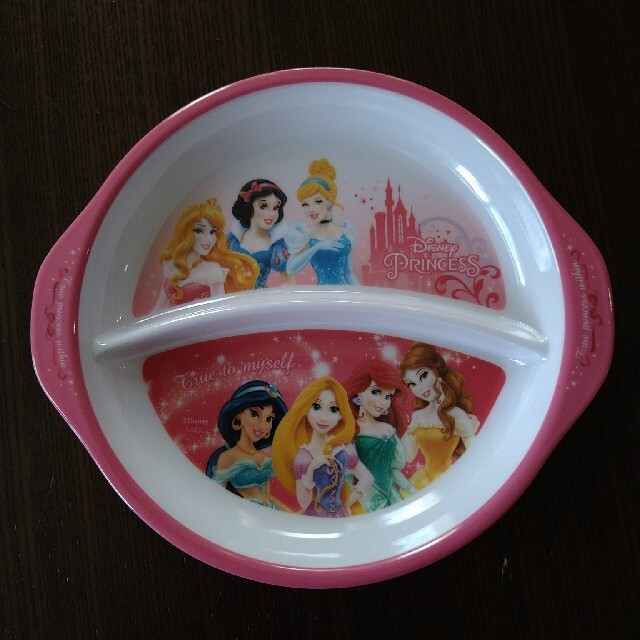 Disney(ディズニー)のディズニー　プリンセス　メラミン食器　セパレート皿　プレート　お皿 インテリア/住まい/日用品のキッチン/食器(食器)の商品写真