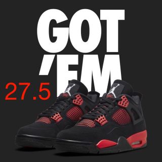 ナイキ(NIKE)のNike Air Jordan 4 "Red Thunder/Crimson"(スニーカー)