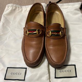 グッチ(Gucci)のGUCCI ローファーヴィンテージ ベージュ(ローファー/革靴)