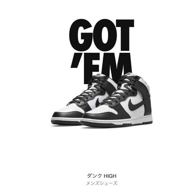 Nike Dunk High "Championship White" 26.5購入先SNKRS