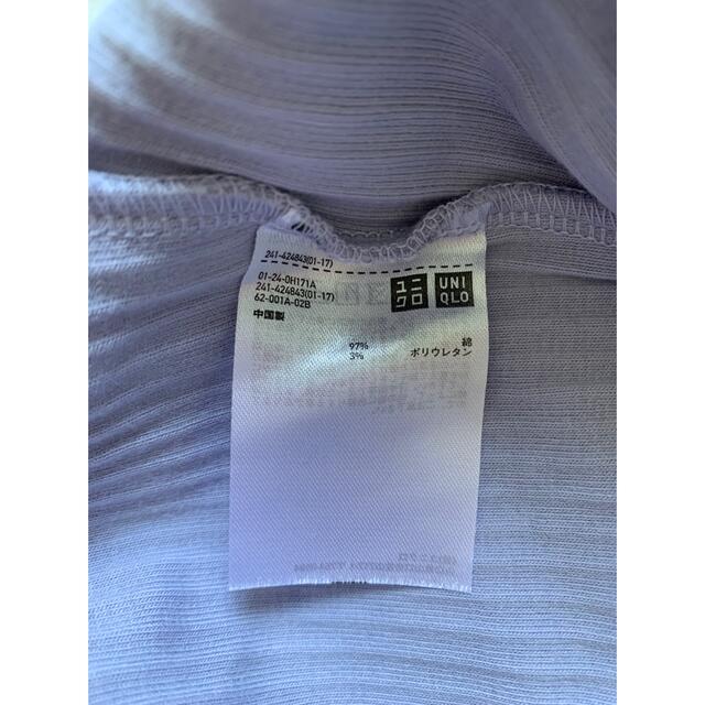 UNIQLO(ユニクロ)のUNIQLO リブボートネックT（長袖） レディースのトップス(Tシャツ(長袖/七分))の商品写真