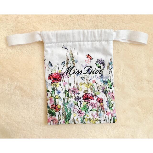 Christian Dior(クリスチャンディオール)のミスディオール ♡ ノベルティ 巾着袋 巾着 花柄 ポーチ レディースのファッション小物(ポーチ)の商品写真