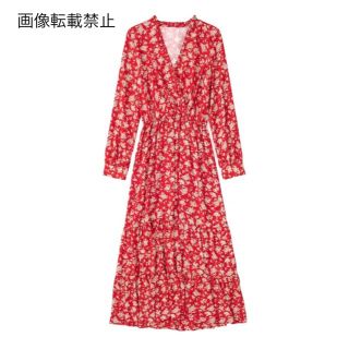 ザラ(ZARA)の👗3月新作💐7664◆red レッド vintage レトロ 花柄 ワンピース(ひざ丈ワンピース)