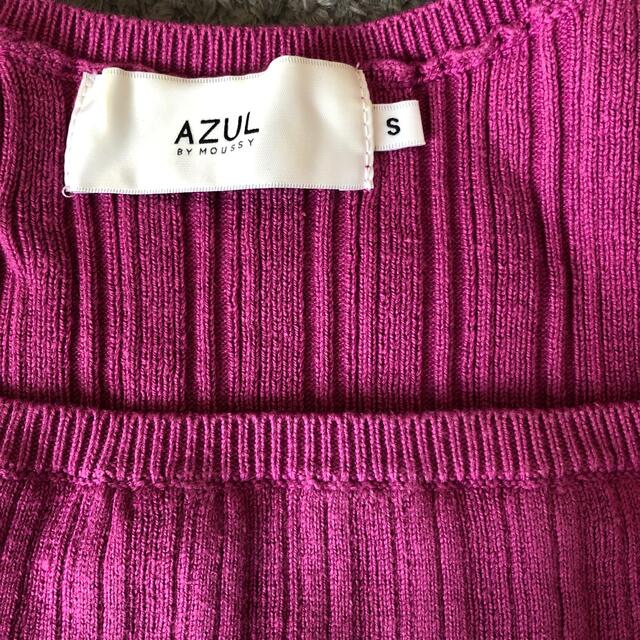 AZUL by moussy(アズールバイマウジー)の５分丈トップス レディースのトップス(カットソー(半袖/袖なし))の商品写真