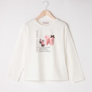 メゾピアノジュニア(mezzo piano junior)のメゾピアノ新品新作タグ付きおしゃれカフェ風長袖Tシャツ160(Tシャツ/カットソー)