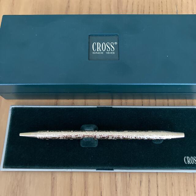 cross ボールペン　花柄彫り