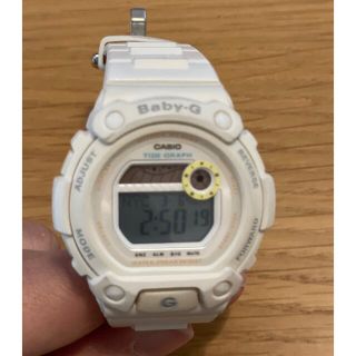 ベビージー(Baby-G)のCASIO Baby-G 白　レディース(腕時計)