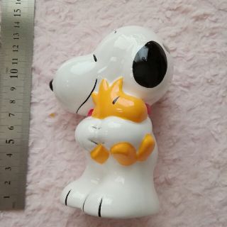 ピーナッツ(PEANUTS)のSNOOPY　陶器製　ウッドストック　抱っこ　貯金箱(キャラクターグッズ)