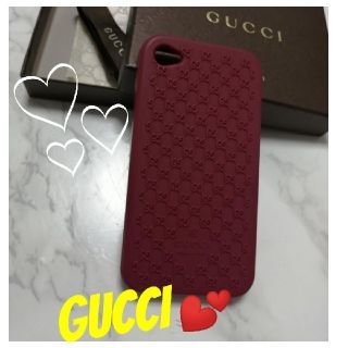 グッチ(Gucci)の✨♥本日限定【新品同様】正規GUCCI💕iPhone4/4S シリコンカバー(iPhoneケース)