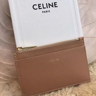 セリーヌ(celine)の☆美品☆セリーヌ　コインケース　カードケース　ジッパーカードホルダー　ベージュ(名刺入れ/定期入れ)