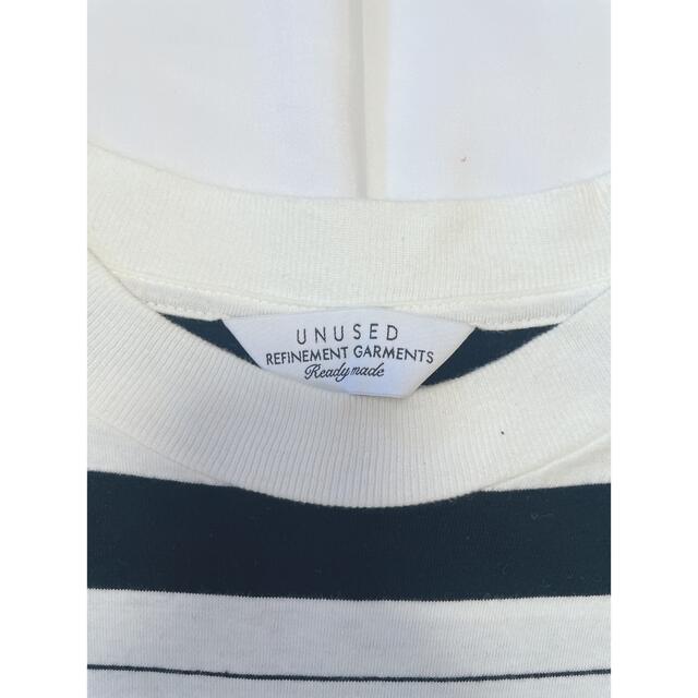 UNUSED(アンユーズド)のUnused アンユーズド　デザインボーダーカットソー　Ｔシャツ メンズのトップス(Tシャツ/カットソー(七分/長袖))の商品写真