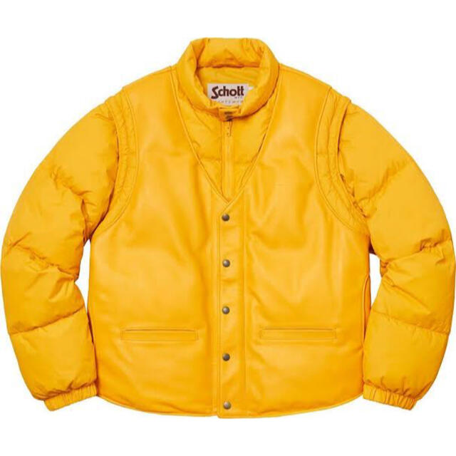 最安値挑戦!】 Supreme ベスト ダウン Jacket Leather Down Schott