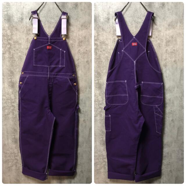 Dickies(ディッキーズ)の【デッドストック】ディッキーズ☆後染めUSA製ロゴタグ入りオーバーオール 90s メンズのパンツ(サロペット/オーバーオール)の商品写真