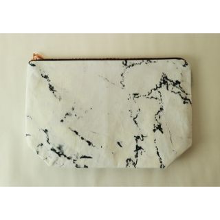 renna deluxe MARBLE bag Lサイズ ／ マーブル ホワイト(ポーチ)