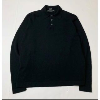 バナナリパブリック(Banana Republic)のvintage 古着　ニットポロシャツ　黒　allege OUR LEGACY(ポロシャツ)